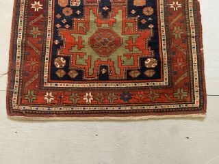 19th Ca Antique Kazak Weave With Lesghi Star Area Rug 5 ' 3 