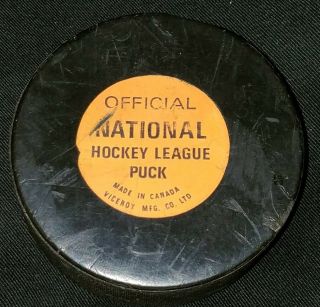 National Hockey League Nhl Official Game Puck Vintage Viceroy Canada