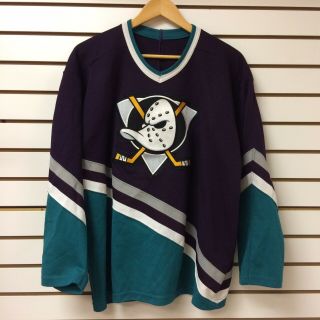 Vintage Anaheim Mighty Ducks Hockey Jersey Size Large Ccm