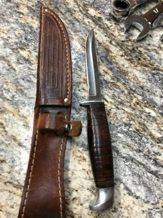 Vintage Case Xx 3 Finn Ssp Knife With Sheath Made Usa
