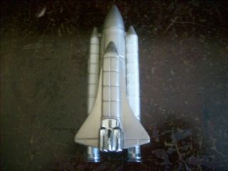 Vintage Space Shuttle Butane Lighter Boosters Light Up Blue When Lighter Pressed