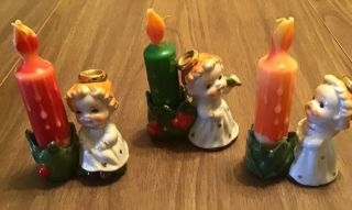 Vintage 1949 Ceramic Angel Candle Holder,  Candles Made In Japan Christmas