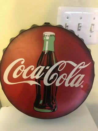 Metal Sign Bottle Cap Coca Cola Pub Bar Home Vintage Retro Cafe Wall Decor