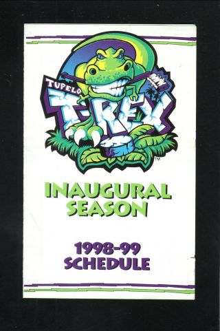 Tupelo T - Rex - - 1998 - 99 Pocket Schedule - - Wcna/yellow Book - - Wphl