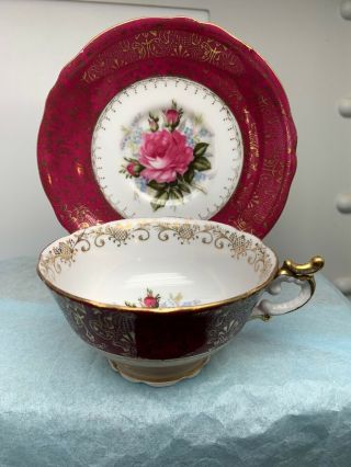 Vintage Crown Mark Japan Tea Cup And Saucer Sn 152