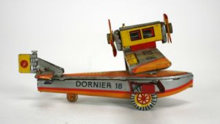 Vintage Zimmerman Zindoff Tin Toy Airplane Made In Germany