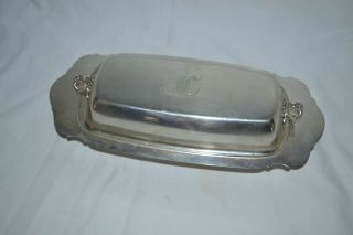 Vintage Wallace 275 Grams Sterling Silver Covered Butter Dish Glass Insert