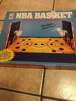 Vintage Nba Bas - Ket Miniature Basketball Board Game Cadaco Sports 1988