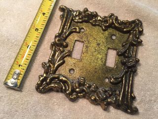 Vintage Brass Metal Ornate Toggle Light Switch Outlet Cover