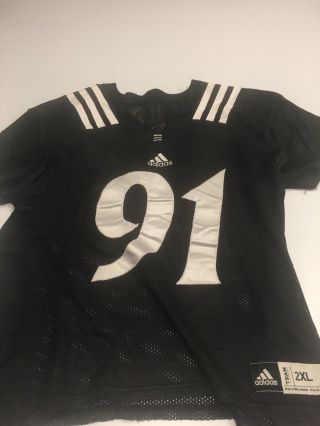 Game Worn Adidas Cincinnati Bearcats Football Jersey 91 Size 2xl