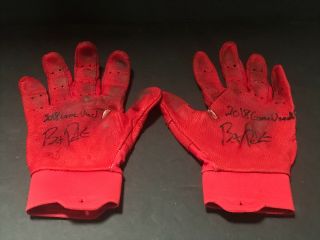 Brent Rooker Minnesota Twins Autographed Signed 2018 Game Batting Gloves F