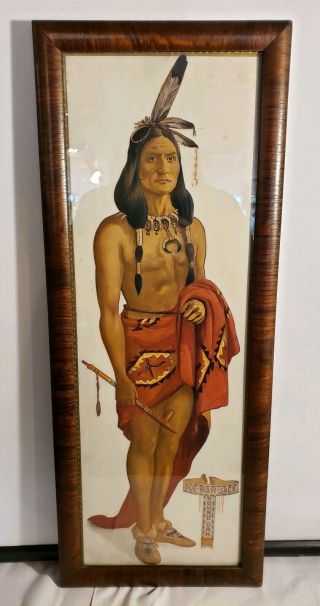 Antique Round Oak Stoves Indian Chief Doe - Wah - Jack Advertising Print Display