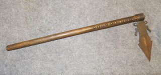 Antique Osage Indian Missouri War Axe Spontoon Head Ash Haft Arrow Inlay 1840