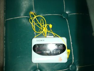 Vintage Sony Walkman Wm - F68 Fm/am Cassette Player In Yellow Perfect