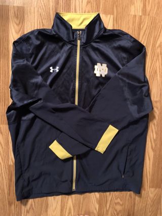 Notre Dame Football Team Issued Under Armour Jacket Large 45