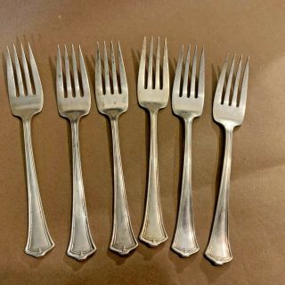Vintage Sterling Rw & S Forks,  Set Of Six,  167 Grams