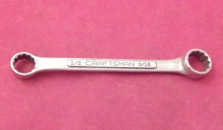 Vintage Craftsman - V - Series Stubby Double Box End Wrench 1/2 & 9/16 Made In Usa