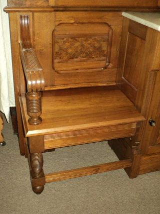 Walnut Eastlake Victorian Hall Tree w.  Seat and Storage,  is NOT 3