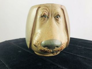 Vintage Uctci Japan Stoneware Pottery 3d Dog Coffee Mug Tea Cup