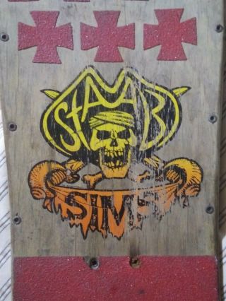 Vintage Sims Kevin Staab Skateboard Pirates Treasure old school 3
