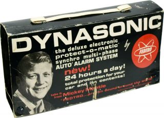 Vintage Mickey Mantle Fedtro Dynasonic Auto Alarm System Rare Ad Bc236