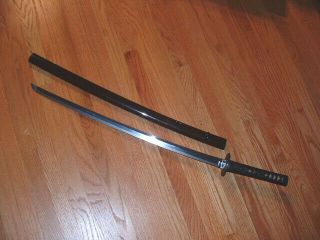 H07 Japanese Samurai Sword: Mumei Katana In Koshirae 66.  1 Cm