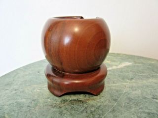 VINTAGE WOODEN DUNHILL SINGLE PIPE HOLDER DISPLAY MADE IN ITALY 3