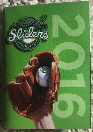 2016 Springfield Sliders Season Pocket Schedule Prospect League