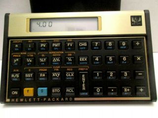 Vintage Hewlett Packard Hp 12c Financial Calculator With Slipcase