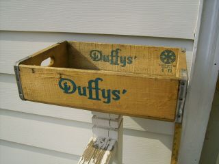 Vintage Wood Soda Pop Bottle Beverage Crate Box Duffys 