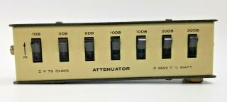 Vintage Heathkit Attenuator 1db - 20db Z=75 Ohms P Max = 1/2 Watt