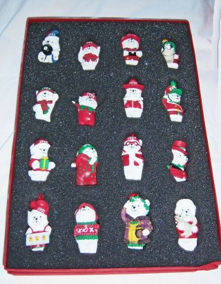 Years Of Santa Bear 1985 - 1999 By Dayton Hudson Vintage Christmas Ornaments