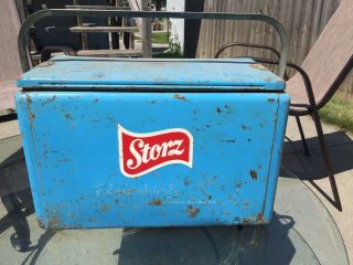 Vintage Storz Beer Cooler Ice Box Chest Rat Rod Hot Rod Rare Omaha Brewing