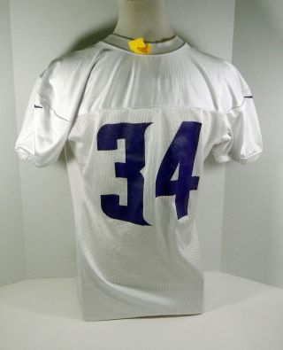 2013 Minnesota Vikings Andrew Sendejo 34 Game Issued White Practice Jersey
