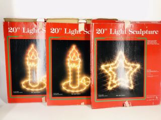 13 Vintage Window Silhouette Christmas Lighted Sculptures Decorations