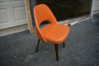Mcm Vintage Knoll Saarinen Executive Side Chair Dining Desk Wood Legs 50 