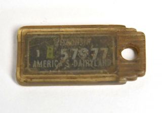 Mini Key Chain License Plate 1948 Wisconsin America 