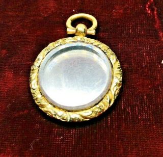Antique Georgian Gold Cased Pendant / Locket / Mourning Locket Momento Mori