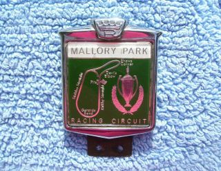 Vintage 1970s Mallory Park Motorcycle Race Circuit Car Badge - Superbikes Racing