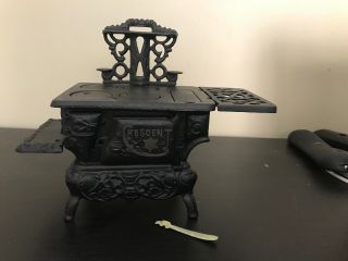 Collectible Crescent Cast Iron Metal Toy Stove Vintage