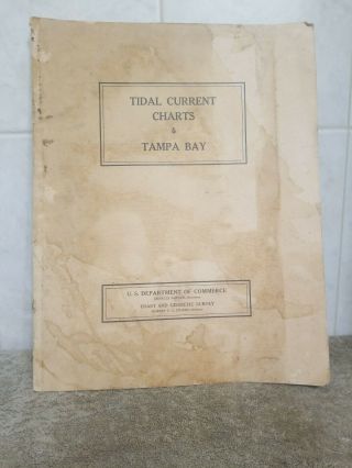 Tidal Current Charts Of Tampa Bay 1951 U.  S.  Dept.  Of Commerce