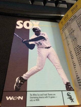 1999 Chicago Cubs & White Sox Baseball Pocket Schedule WGN Sosa & Frank Thomas 2