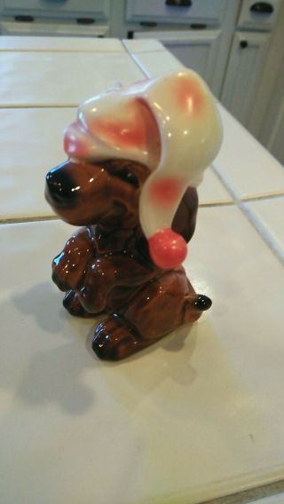 Vintage Goebel West Germany Porcelain Dachshund Dog Figurine Christmas