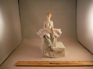 Vintage Schmid Delicate Ballerina " Music Box Dancer " Music Box