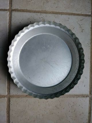 Vintage Wearever 2865 Fluted Aluminum Pie Pans Plates 10 X 1 3/4 Usa