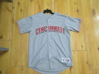 Cincinnati Reds Shirt Mlb Baseball Gray Majestic Jersey Small S G Thompson