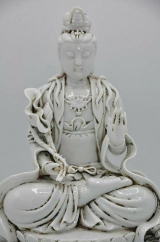 Fine Chinese Porcelain Dehua Blanc - De - Chine Guanyin Figure