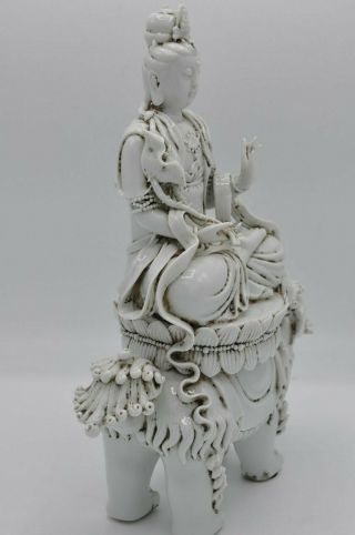 Fine Chinese Porcelain Dehua Blanc - De - Chine Guanyin Figure 3
