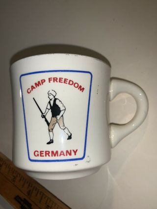 Camp Freedom Germany Old Vintage Boy Scout Coffee Cup Mug Bsa Scouts Scouting