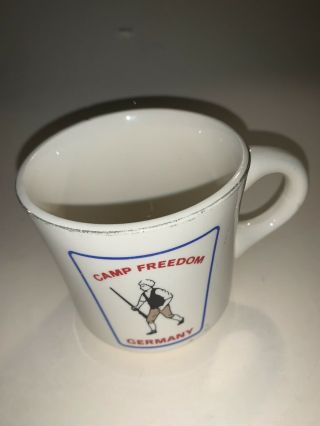 Camp Freedom Germany Old Vintage Boy Scout Coffee Cup Mug BSA Scouts Scouting 3